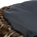 Trixie Hondenmand Leo Soft Rond Pluche Bruin / Panterprint - 50 cm