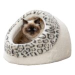 Trixie Kattenmand Iglo Leo Soft Pluche Creme / Panterprint - 35 x 41 x 26 cm