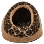Trixie Kattenmand Iglo Leo Soft Pluche Bruin / Panterprint - 35 x 41 x 26 cm