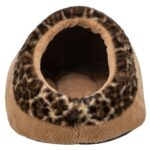 Trixie Kattenmand Iglo Leo Soft Pluche Bruin / Panterprint - 35 x 41 x 26 cm