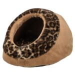 Trixie Kattenmand Iglo Leo Soft Pluche Bruin / Panterprint - 35 x 41 x 26 cm