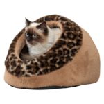 Trixie Kattenmand Iglo Leo Soft Pluche Bruin / Panterprint - 35 x 41 x 26 cm