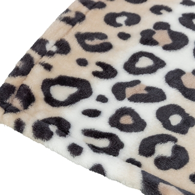 Trixie Hondendeken Leo Softpluche Panterprint Creme - 70 x 50 cm