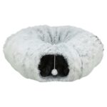 Trixie Harvey Pluche Speeltunnel / Donut Wit / Grijs - 160 x 25 cm