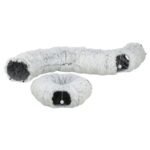 Trixie Harvey Pluche Speeltunnel / Donut Wit / Grijs - 160 x 25 cm