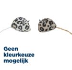 Trixie Pluche Muis Panterprint Met Kattenkruid / Catnip Assorti - 5 cm 2 stuks