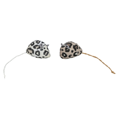 Trixie Pluche Muis Panterprint Met Kattenkruid / Catnip Assorti - 5 cm 2 stuks