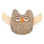 Trixie Uil Stof / Pluche Met Kattenkruid / Catnip Beige - 8 cm