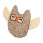 Trixie Uil Stof / Pluche Met Kattenkruid / Catnip Beige - 8 cm