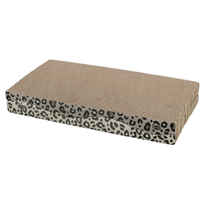 Trixie Krabplank Leo Karton Panterprint Met Kattenkruid / Catnip - 44 x 25 x 6 cm 2 stuks
