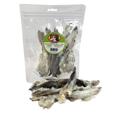 Petsnack Konijnenoren Met Vacht - 7 stuks