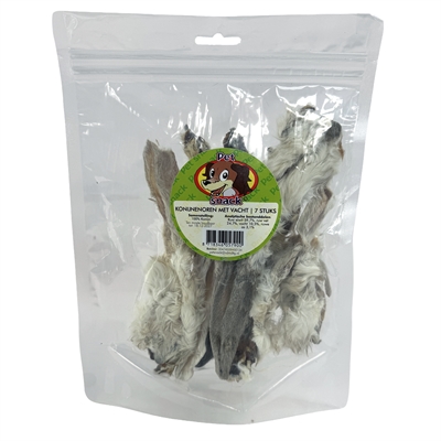 Petsnack Konijnenoren Met Vacht - 7 stuks