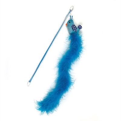 Happy Pet Tabby Patch Kattenhengel Vogel Blauw - 40 x 7,5 cm