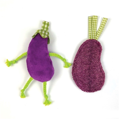 Happy Pet Tabby Patch Aubergines Met Catnip - 12 cm En 15 cm