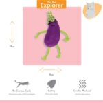 Happy Pet Tabby Patch Aubergines Met Catnip - 12 cm En 15 cm