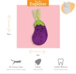 Happy Pet Tabby Patch Aubergines Met Catnip - 12 cm En 15 cm