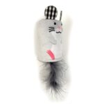 Happy Pet Tabby Patch Muis Ratel En Roller Grijs - 18 x 7 x 7 cm