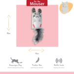 Happy Pet Tabby Patch Muis Ratel En Roller Grijs - 18 x 7 x 7 cm