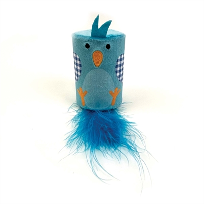 Happy Pet Tabby Patch Vogel Ratel En Roller Blauw - 18 x 7 x 7 cm