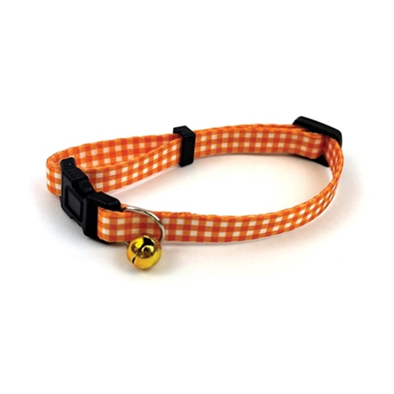 Happy Pet Tabby Patch Halsband Kat Ruit Oranje - 18-30 x 1 cm