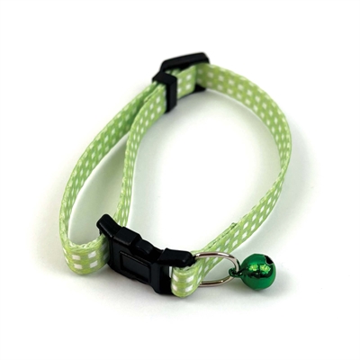 Happy Pet Tabby Patch Halsband Kat Ruit Groen - 18-30 x 1 cm