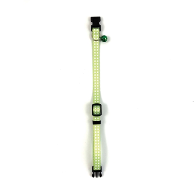 Happy Pet Tabby Patch Halsband Kat Ruit Groen - 18-30 x 1 cm