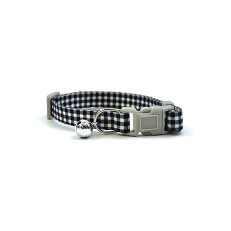 Happy Pet Tabby Patch Halsband Kat Ruit Zwart - 18-30 x 1 cm