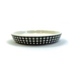 Happy Pet Tabby Patch Voerbak Kat Ruit Keramisch Zwart / Wit - 15 x 15 x 2 cm