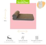Happy Pet Tabby Patch Krabmat Chaise Lounge Karton - 46 x 22 x 14 cm