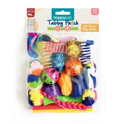 Happy Pet Tabby Patch Ballen Multipack - 17 x 15 x 3,5 cm 24 stuks