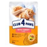 Club 4 Paws Premium Adult Pouch Kalkoen In Gelei - 24 x 85 g