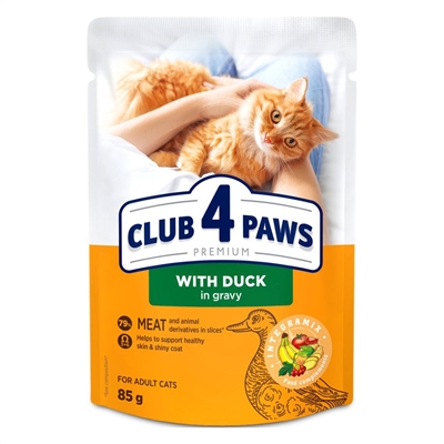 Club 4 Paws Premium Adult Pouch Eend In Saus - 24 x 85 g