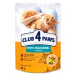 Club 4 Paws Premium Adult Pouch Makreel In Saus - 24 x 85 g