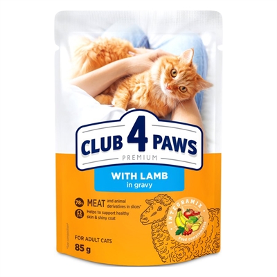 Club 4 Paws Premium Adult Pouch Lam In Saus - 24 x 85 g