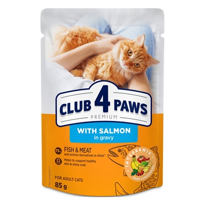 Club 4 Paws Premium Adult Pouch Zalm In Saus - 24 x 85 g