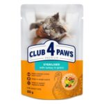 Club 4 Paws Premium Adult Sterilised Pouch Kalkoen In Saus - 24 x 80 g