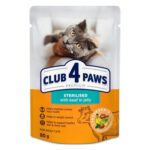Club 4 Paws Premium Adult Sterilised Pouch Konijn In Gelei - 24 x 80 g