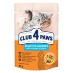 Club 4 Paws Premium Adult Sensitive Digestion Pouch Kip In Saus - 24 x 80 g
