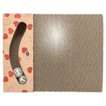Trixie Krabplank Hartjes Met Ballen Rechthoekig Karton Abrikoos - 38 x 30 x 5 cm