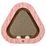 Trixie Krabplank Hartjes Met Ballen Driehoekig Karton Zalm - 36 x 36 x 5 cm