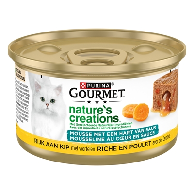 Gourmet Natures Creations Hart Van Saus Kip - 24 x 85 g