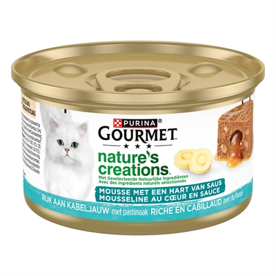 Gourmet Natures Creations Hart Van Saus Kabeljauw - 24 x 85 g