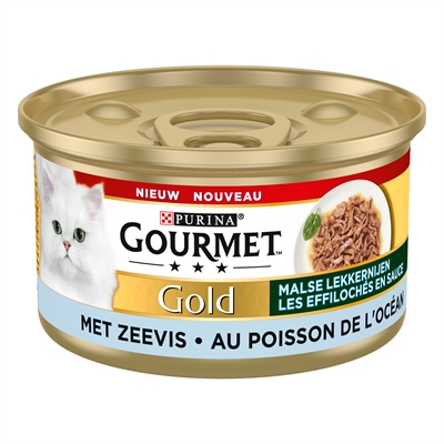 Gourmet Gold Malse Lekkernijen Zeevis - 24 x 85 g