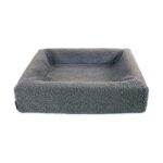 Bia Bed Premium Hoes Teddy Grijs - 120 x 100 x 15 cm