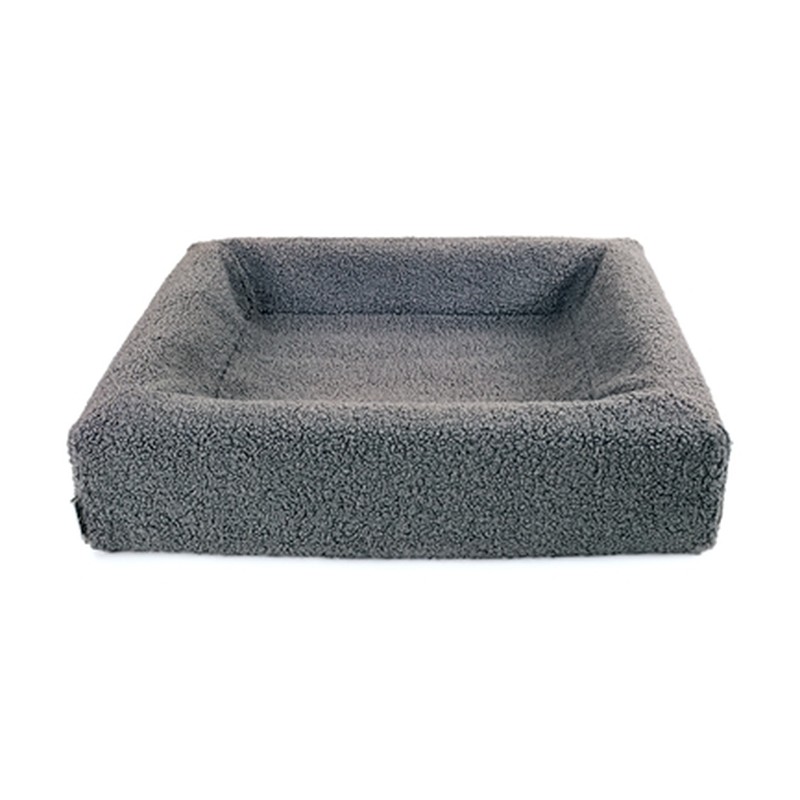 Bia Bed Premium Hoes Teddy Grijs - 120 x 100 x 15 cm