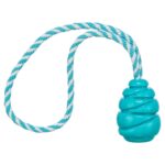 Trixie Jumper Kegel Aan Touw Super Strong Tpr Petrol - 33 x 5 x 5 cm