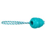 Trixie Jumper Kegel Aan Touw Super Strong Tpr Petrol - 33 x 5 x 5 cm