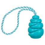 Trixie Jumper Kegel Aan Touw Super Strong Tpr Petrol - 36,5 x 8 x 8 cm