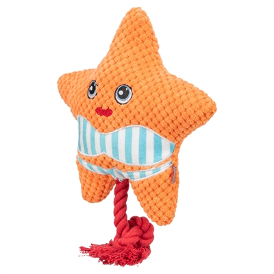 Trixie Zeester Met Flostouw Oranje - 22 x 18 x 7,5 cm