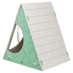 Trixie Kattenmand Speelbox Lucy Driehoekig Vilt Zand / Groen - 46 x 38 x 50 cm